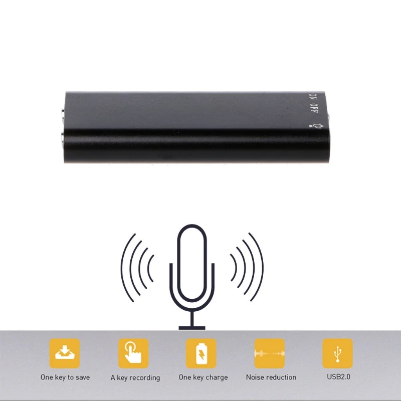 OOTDTY 3-In-1 8GB Mini Digital Audio Voice Recorder MP3 Music Player USB 3.5mm Stereo Flash Drive for MP3/WMA/WAV