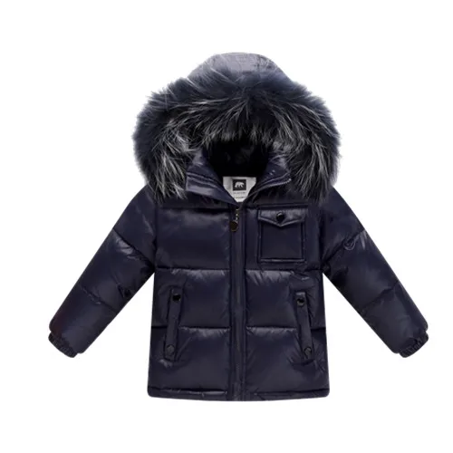Г., зимняя куртка, парка для мальчиков, пальто 90% пуховики для девочек детская одежда зимняя одежда детская верхняя одежда для маленьких мальчиков - Цвет: coat(navy)