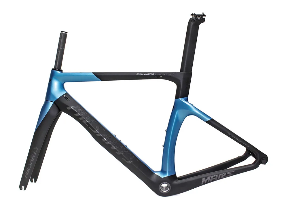 

2019 PHESANTS MARS Black Blue T800 Carbon Fiber Road Bicycle Frame Bike Carbon Frame 5 Sizes Choice Two Years Warranty