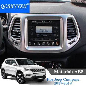 

QCBXYYXH ABS Car Styling For Jeep Compass 2017-2019 Air Conditional Panel Sequins Interior decorative frame Cover Internal