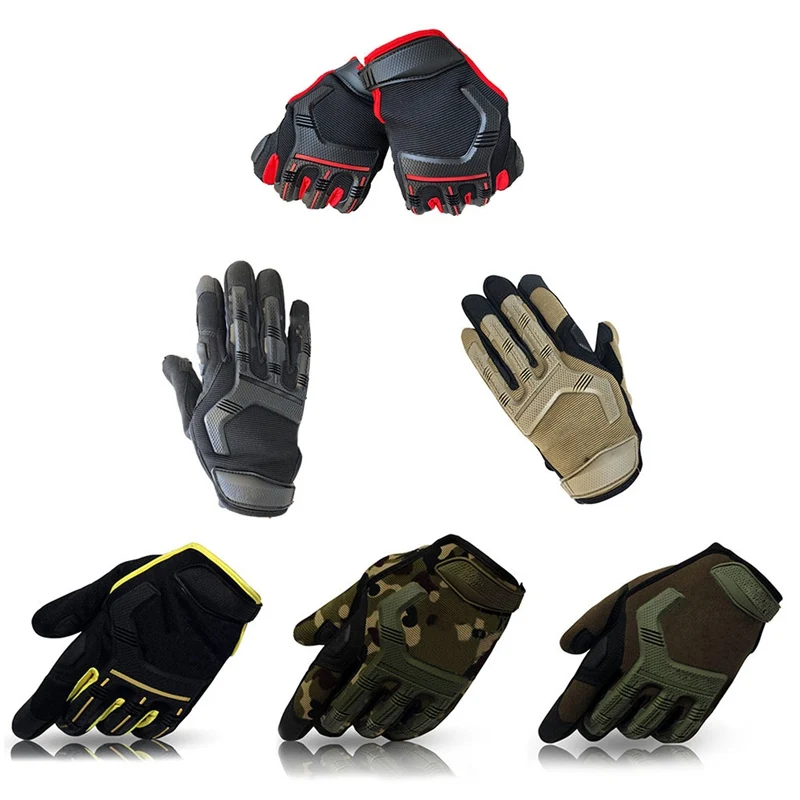 Full Finger Gloves Bike Sport Mechanic Combat Military Cycling Gloves Full Finger Sport Shockproof