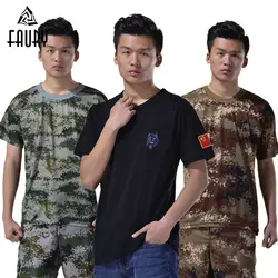 Военная форма мужская одежда летняя камуфляжная футболка брюки армейская тактическая Экипировка защитный цвет тренировочные костюмы