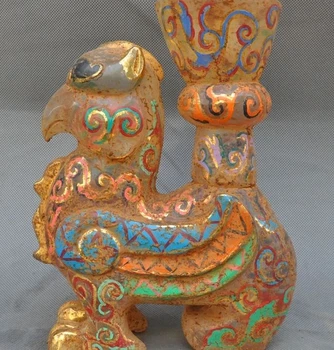 

Antiques Old Tibet Buddhism Crystal carving Bird Beast Candlestick Candle Holder