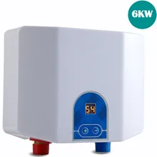 Водонагреватель кран белый цвет Электрический безрезервуарный Ванная комната Кухня Раковина кран горячий душ Мгновенный бесконечный нагрев 24 ч* день