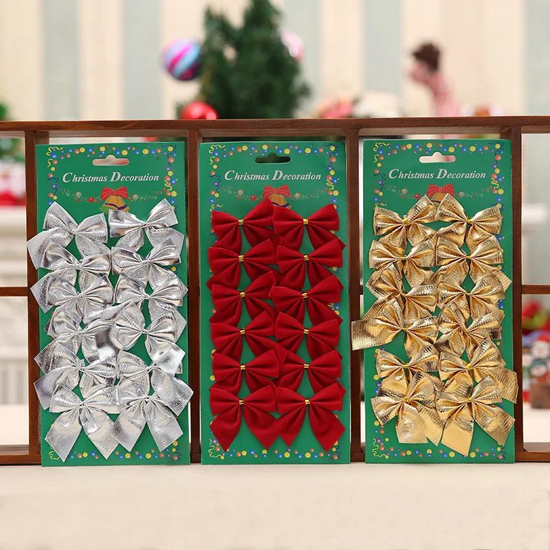 

36pcs Cute Bow Tie Christmas Tree Ornaments 2019 New Year Xmas Decorations For Home Christmas Pendant Tree Decoration Baubles