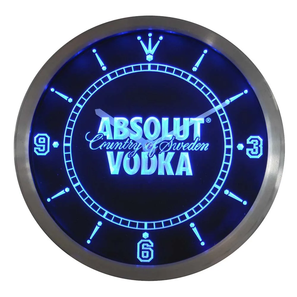 Nc0475 Absolut водка неоновый светильник светодиодный настенные часы