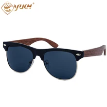 Handmade Natural Wood Sunglasses Men Wooden Vintage Sun Glasses Women Brand Designer Mirror Original Wood Temples Glasses 1029W