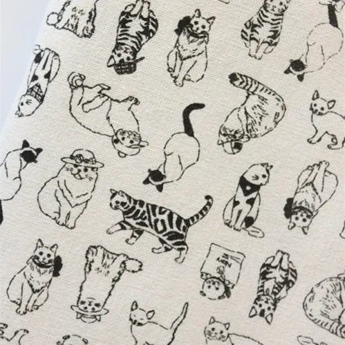 100x150 см хлопковая ткань с изображением белого кота, ручная работа, шитье, лоскутное шитье, наволочка для дивана, занавеска, скатерть, сумка, кошелек