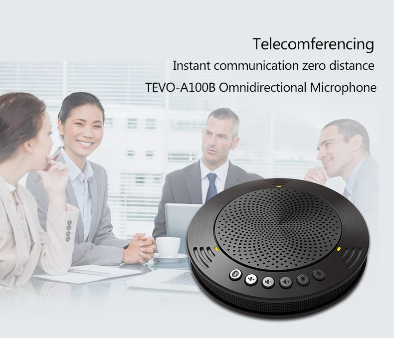 Apto para Android A100b sem Fio Tenveo Bluetooth Speakerphone Profissional Unificado Comunicaton ou Ios Sistema 2 Cheap Sistema de conferência