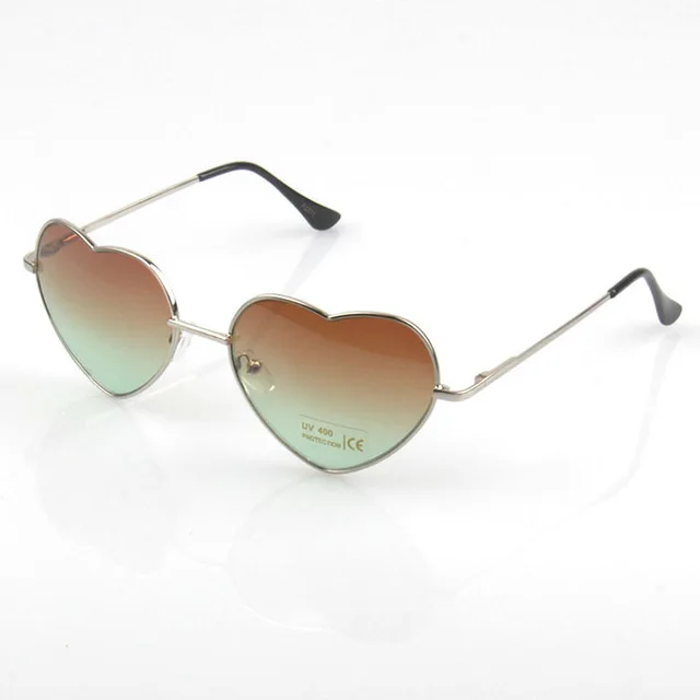 DJXFZLO модные солнечные очки в форме сердца Для женщин Брендовая Дизайнерская обувь Леди Металл Светоотражающие Галстуки солнцезащитные очки Для мужчин солнцезащитные очки UV400 - Цвет линз: C5