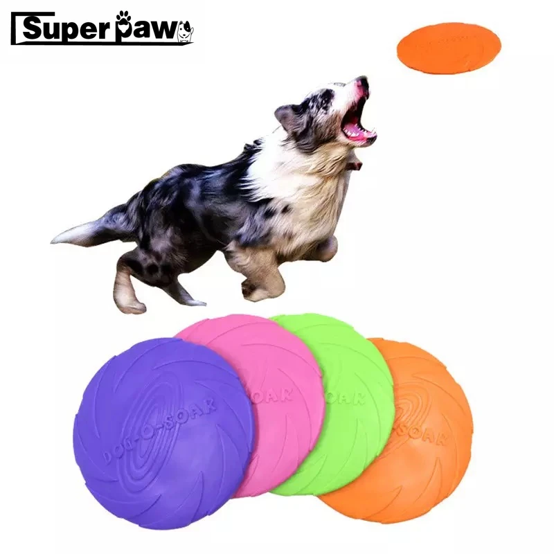 

Dog Rubber Flying Disk Fantastic Pet Dogs Flying Disc Tooth Resistant Training Toy Play Tide Diameter:16.5CM MDT05