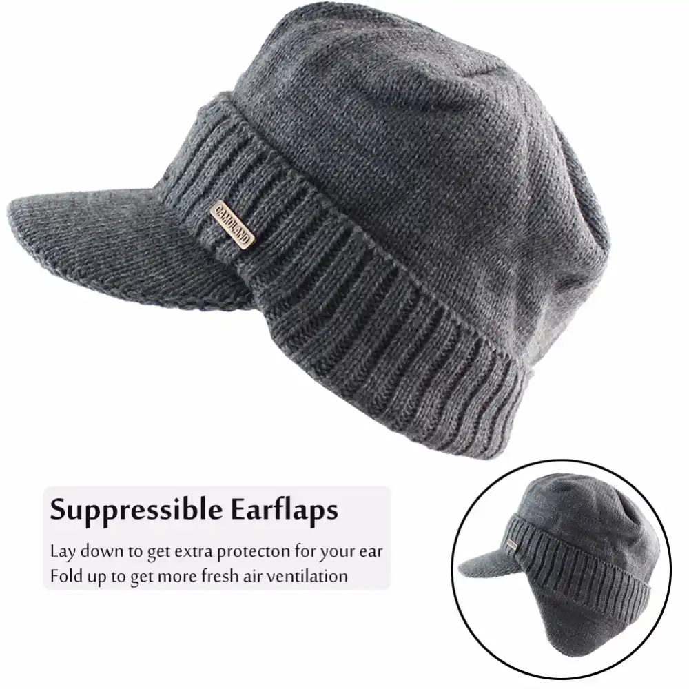 mens winter hats with visor
