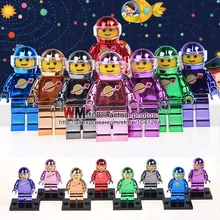 10 лотов PG8091 Супер Герои хром Золотой серии астронавт в космосе человек строительные блоки коллекция деталек для детей игрушки