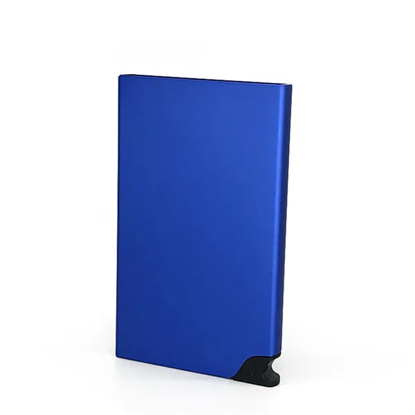 ZOVYVOL ТОНКИЙ ID HoldersMetal Box модный кошелек для карт для мужчин и женщин RFID Блокировка высокое качество бизнес-держатель для карт - Цвет: Blue CZ050