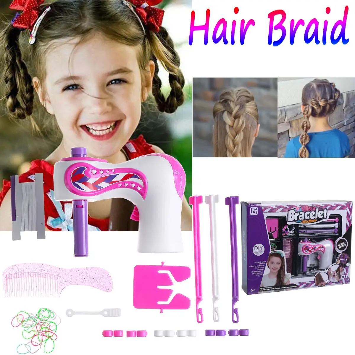 

Electric Automatic Hair Braider DIY Stylish Braiding Hairstyle Tool twist braider Machine Hair braid Weave Roller Twist For Girl