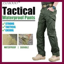 Водонепроницаемые карго походные повседневные армейские тактические военные брюки карго брюки хлопковые комбинезоны карго Брюки Мужская сумка с карманами