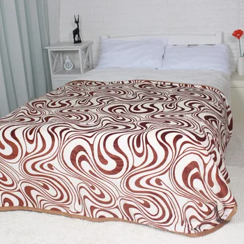 

Winter blanket on the Bed brown zebra Stripe KING QUEEN Size Flannel Fleece Blankets Throw for the couch sofa Bed Sheet