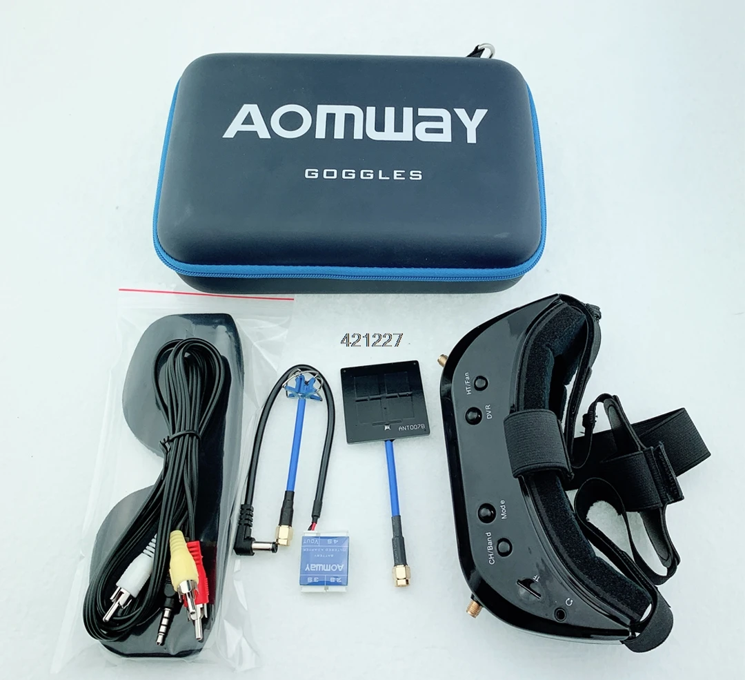 Видеогарнитура Aomway Commander Goggles V1S 2D 3D 64CH 5 8G FPV с поддержкой HDMI 720p DVR трекер для головы