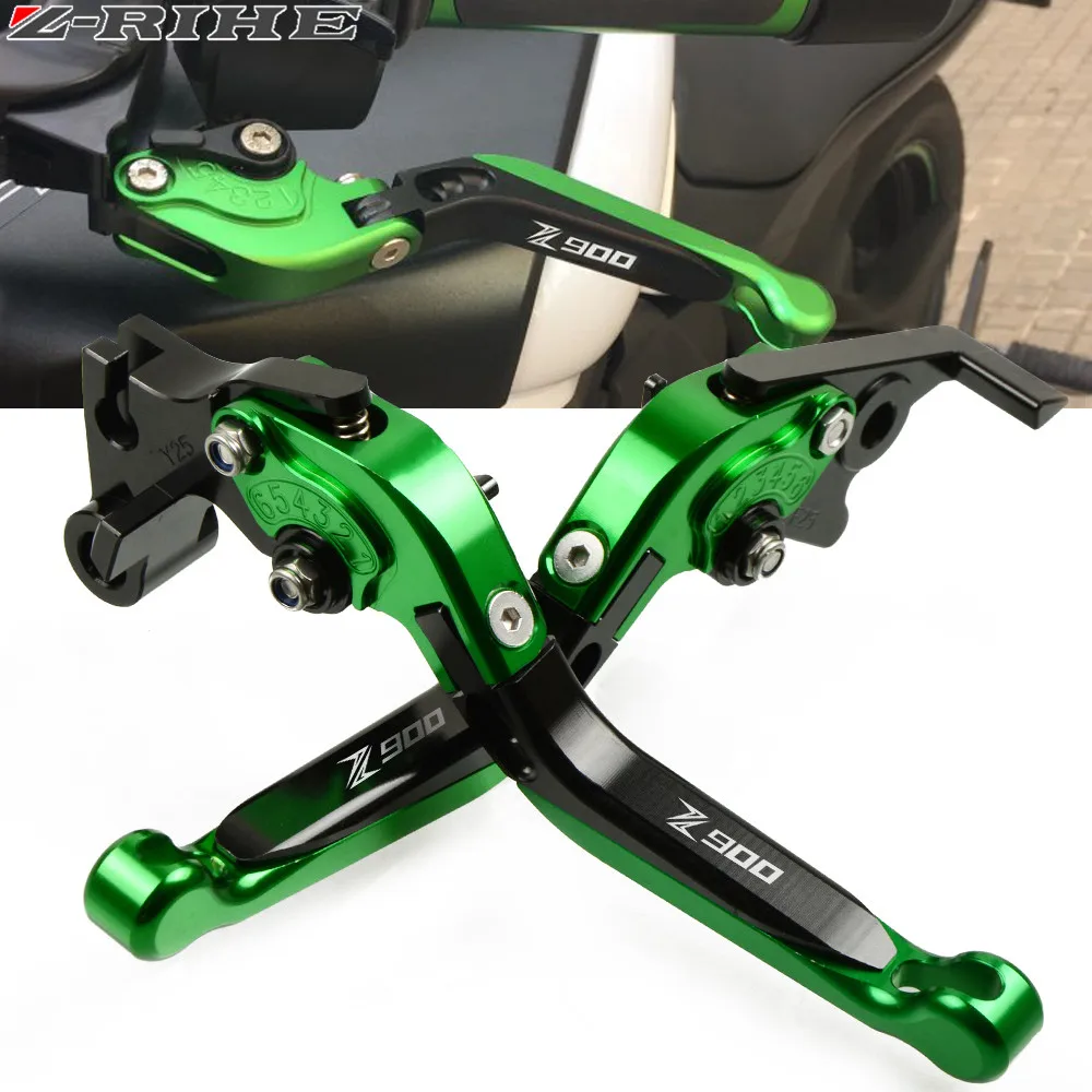 Logo(Z900) Motorcycle Adjustable Folding Extendable Brake Clutch Lever