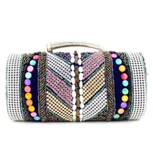2016 new European and American hand-beaded evening bag high-grade diamond evening bag national wind BB171