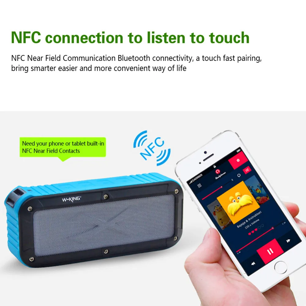 FM NFC TF Waterproof Bicycle Mounted Bluetooth Speaaker  (7)