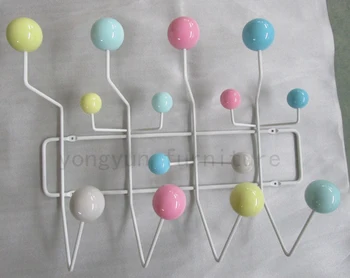 

New pattern fashion Multi Color Design home as typical fashion candy rack Coat Rack Hook Coat hangers Ball coat hanger it all