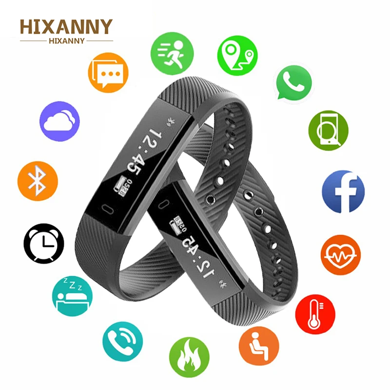 Us 6 99 45 Off Smart Bracelet Sport Fitness Tracker Podometre Alarm Clock Vibration Wristband Veryfit Watch For Xiaomi Ios Pk Fitbits Miband In