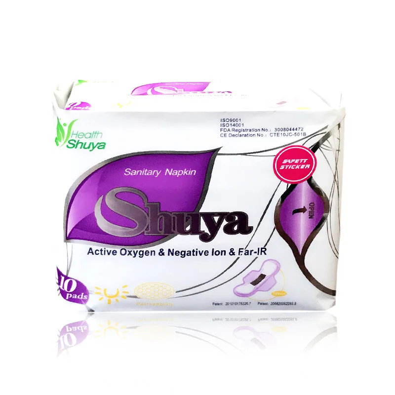 10Piece=1Pack/lot ShuYa Anion Pads Sanitary Napkin Kill Bacteria Anti