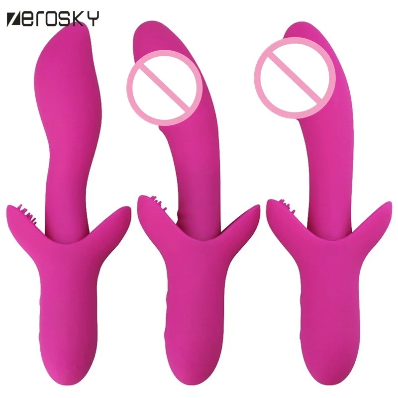 Zerosky font b Dildo b font Vibrator Sex Toys for Women Clitoris and Anal Stimulator Vaginal