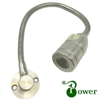 

2W LED FLEXIBLE GOOSENECK AUTO BEDSIDE LED READING LIGHT