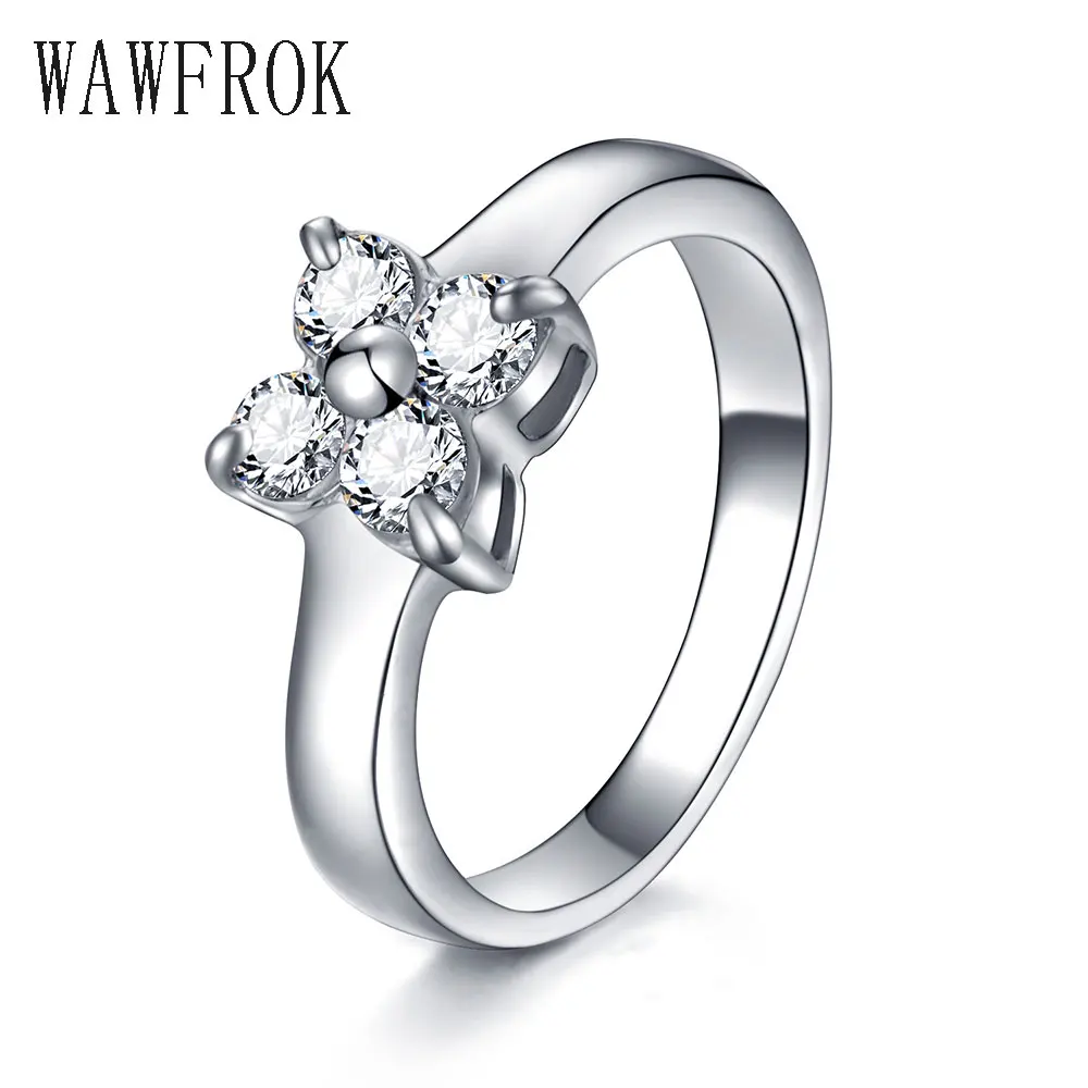 Женское Обручальное Кольцо наивысшего качества элегантное серебряное обручальное кольцо кубические циркониевые кольца для женщин ювелирные изделия из нержавеющей стали