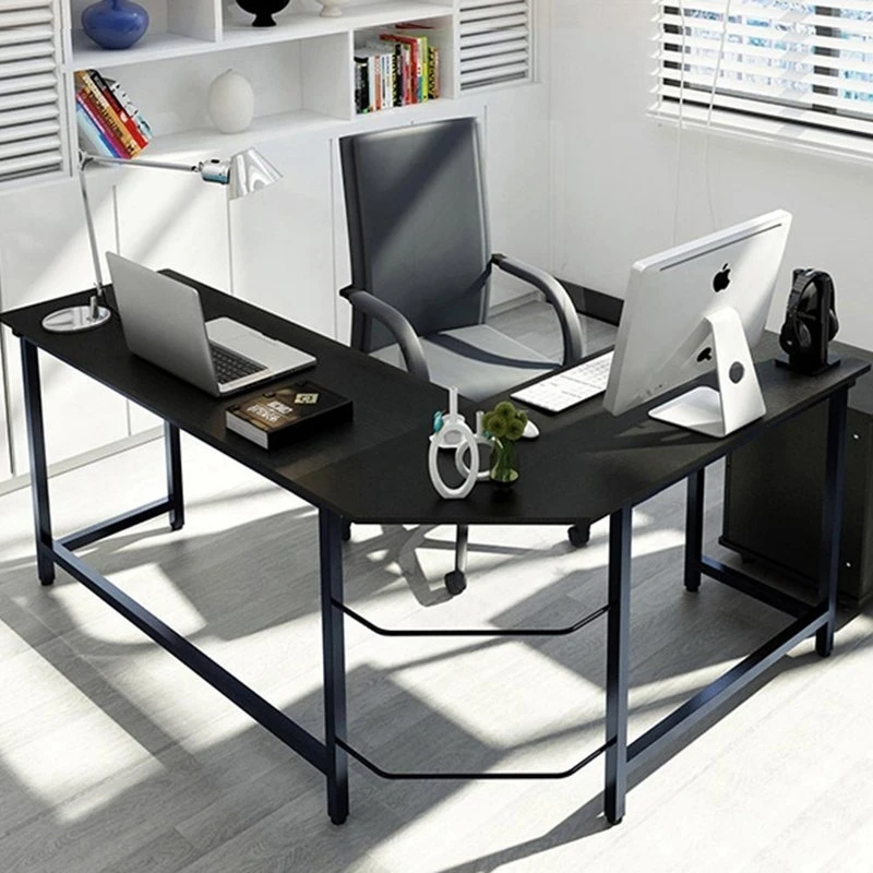 

Modern L-Shaped Desk Office Desk Flat Angle Corner Computer Desk PC Laptop Table Workstation Home Office Furniture - US Stock