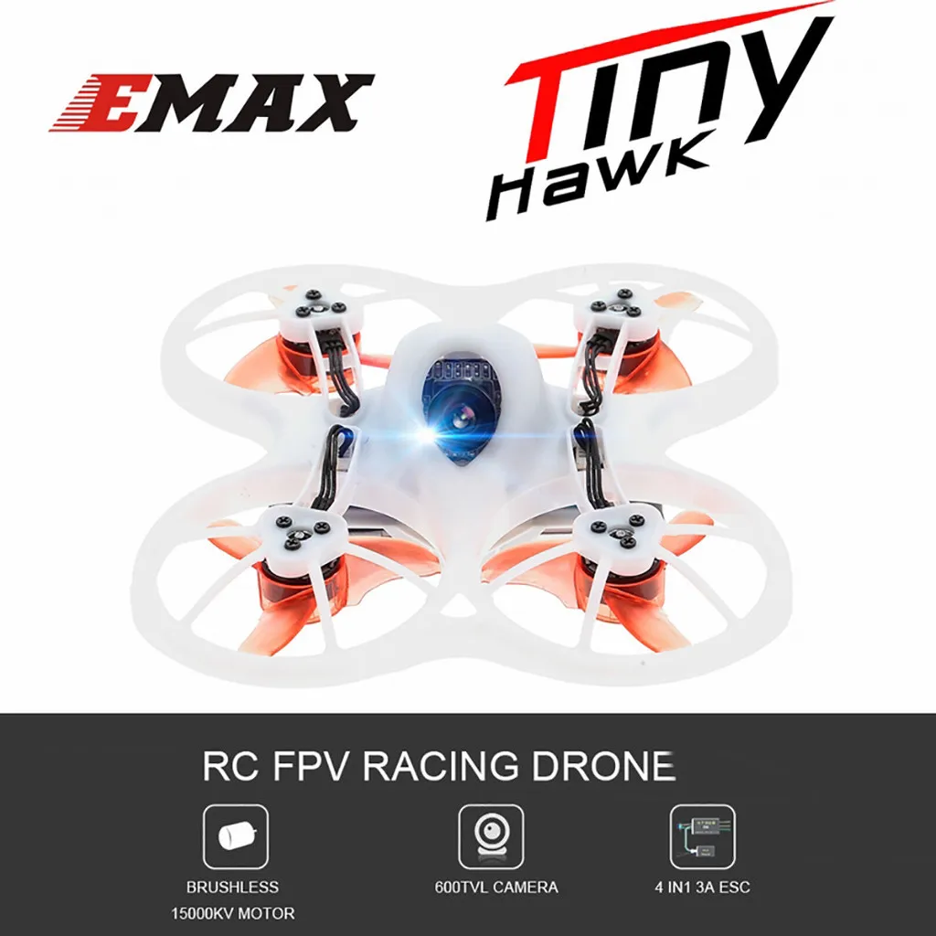

Mini Drone Rc Quadcopter Emax Tinyhawk F4 4in1 3A 15000KV 37CH 600TVL CMOS Mini FPV Indoor Racing Drone New Flying Minion