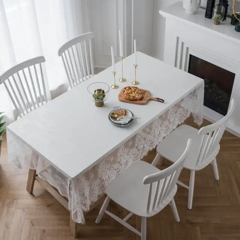 Crochet Lace Tablecloth American Country Table Cloth Full Lace
