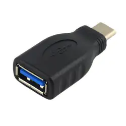 USB 3,1 C мужчина к USB 3,0 A Женский адаптер переходник USB Тип C черный