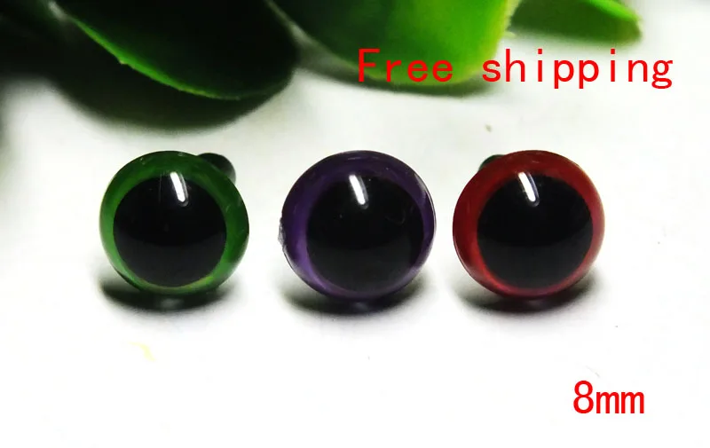 Free Shipping Green/purple/red 3color Mixed Toy Safety Eyes Kit-each Color 20pcs