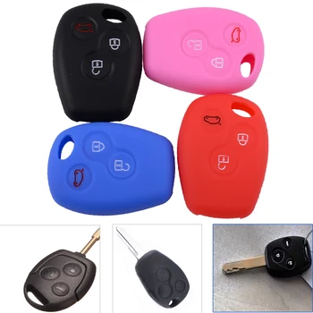 

DWCX Car Silicone 3 Button Remote Flip Key Case Fit for Renault Clio Kangoo Megane Modus Laguna Scenic Sandero Dacia Logan