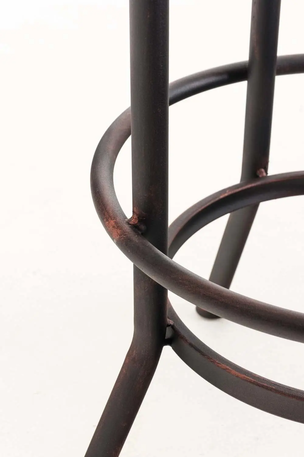Bar stool in retro industrial look | Metal stool with solid wooden seat | Adjustable height chair | with Footrest | Bronze Bar stool in retro industrial look | Metal stool with solid wooden seat | Adjustable height chair | with Footrest | Bronze