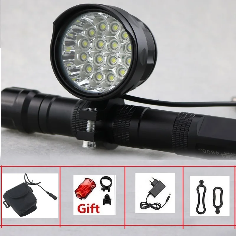 Rechargeable 27000 Lumen Led LBike Light 16x Cree XML T6 Cycling Bicycle Torch 16T6 Led Road Bike Lamp With 18650 Battery Pack Rechargeable 27000 Lumen Led LBike Light 16x Cree XML T6 Cycling Bicycle Torch 16T6 Led Road Bike Lamp With 18650 Battery Pack