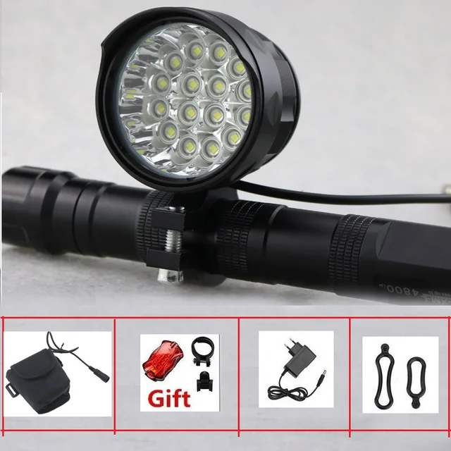 Special Price Rechargeable 27000 Lumen Led LBike Light 16x Cree XML T6 Cycling Bicycle Torch 16T6 Led Road Bike Lamp With 18650 Battery Pack 