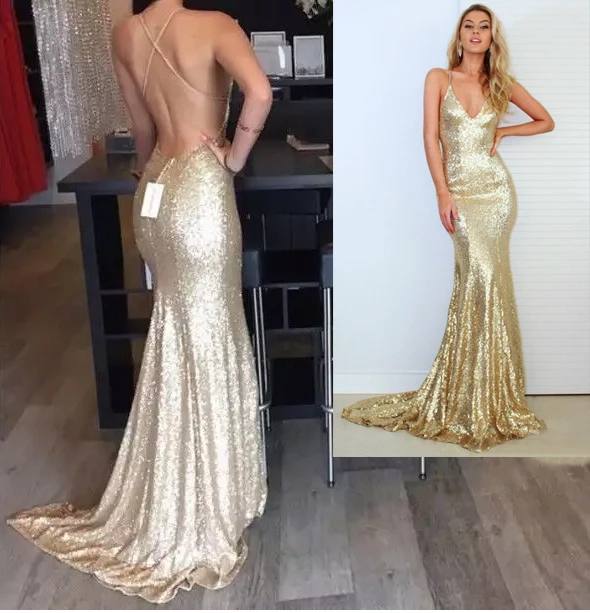 champagne backless dress