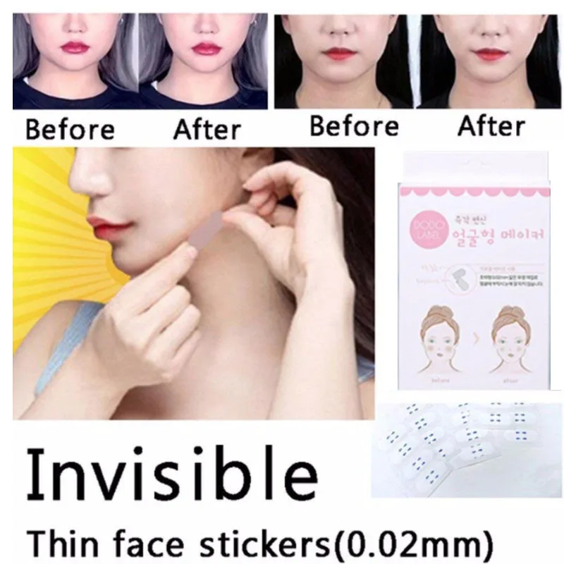 

40Pcs/Set Invisible Face Lift Tools Lifting Tighten Chin Face facial Stickers Waterproof V Shape Breathable Makeup Adhesive Tape