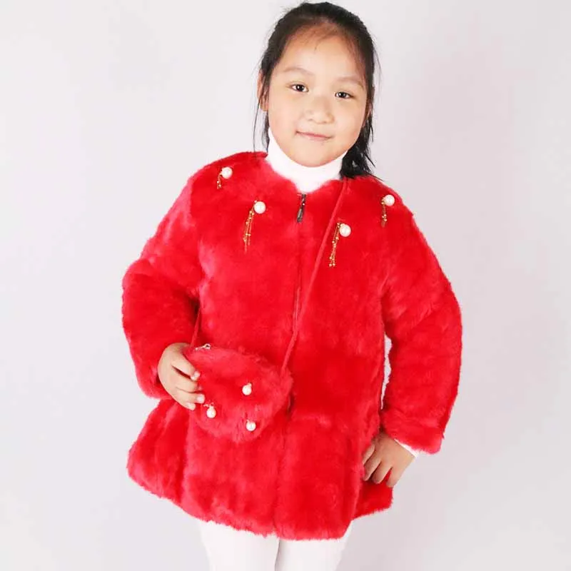 

Ywstt Girl Imitation Fur Coat 2017 Winter Plus Thick Plus Cashmere Children Short Paragraph Cotton Coat