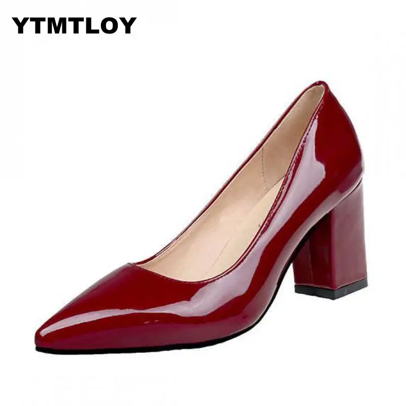 

Womens Pumps Plus Size 33-48 High Heels Shoes Woman Stiletto Female Sexy Party Office Lady Wedding Wedding Square Heel Classic