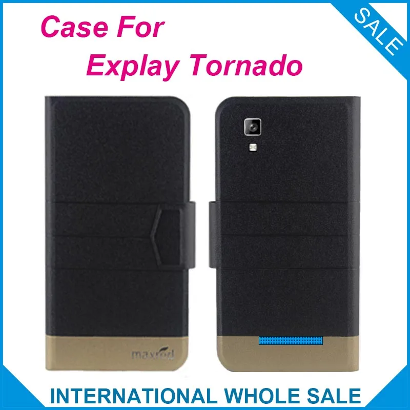 

5 Colors Hot! Explay Tornado Case Fashion Business Magnetic clasp Flip Leather Exclusive Case For Explay Tornado Cover