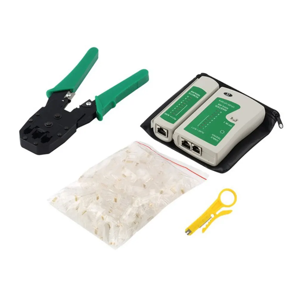 

Ethernet Network Cable Tester Tools Kits RJ45 Crimping Crimper Stripper Punch Down RJ11 Cat5 Cat6 Wire Line Detector hand tools