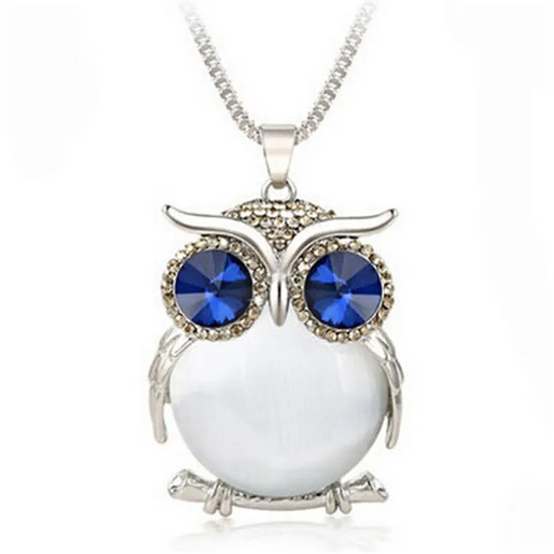 LASPERAL Стразы ожерелье с кулоном в виде совы для женщин Модный дизайн подарок на день матери ожерелье колье ювелирные изделия с кристаллами - Окраска металла: UP023621