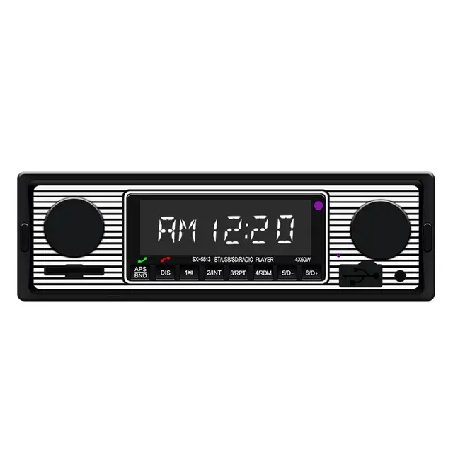 Vintage Car Radio Vehicle Integrated MP3 Player Wireless Bluetooth  Multimedia Player AUX USB FM 12V Classic Stereo Audio Player - AliExpress