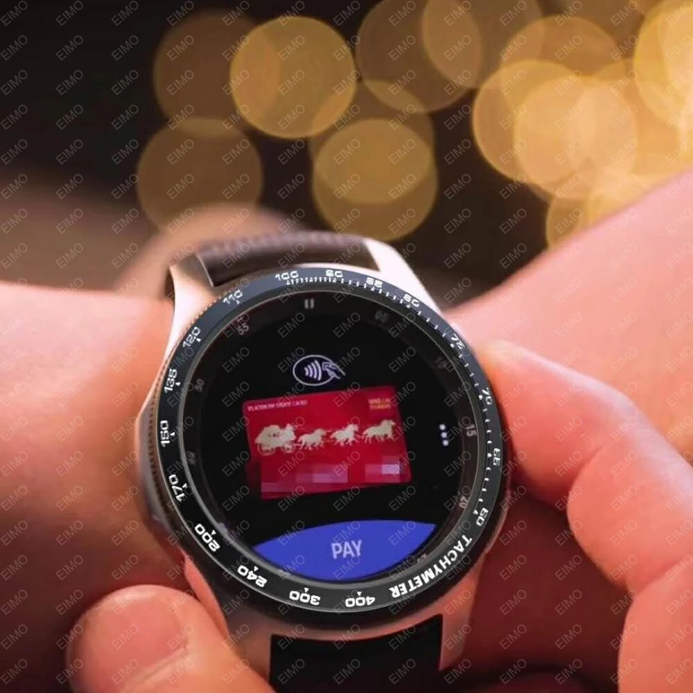 Galaxy Watch 46 мм кольцо для samsung gear S3 Frontier 42 мм металлическая клейкая крышка против царапин Смарт часы крышка аксессуары