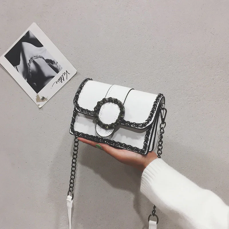2018 Women Fashion Chain Flap Shoulder Bag Autumn Hot Female INS Popular Handbag Ladies Mini Vacation Crossbody PU BolsaSS3457 (1)